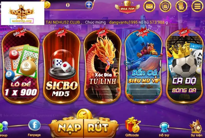 Truy Cập Nohu52 Để Tìm Sự Mới Lạ Tại Slot Game